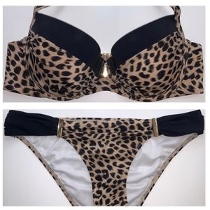 Victoria's Secret Leopard Bikini Set 32c/small